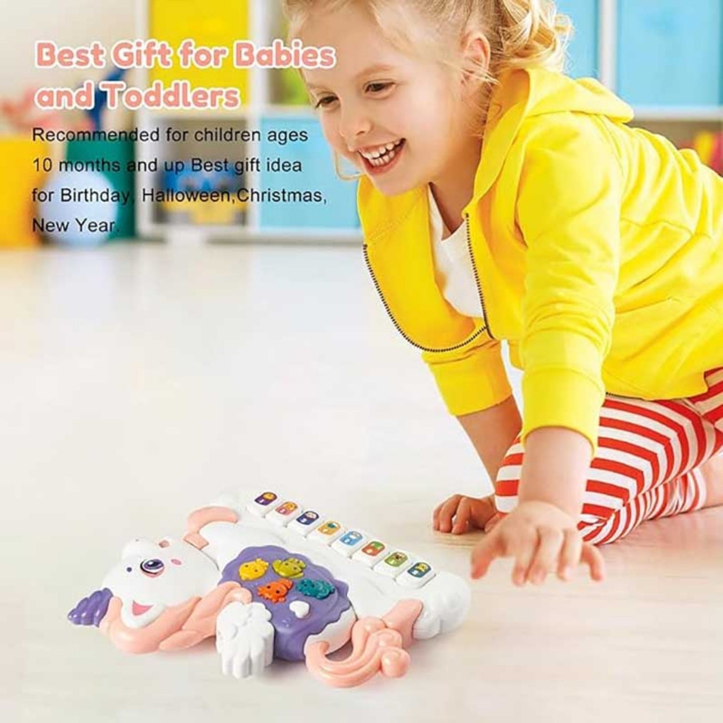 Little Angel-Baby Musical Toy with Lights & Sounds for Early Learning - Purple