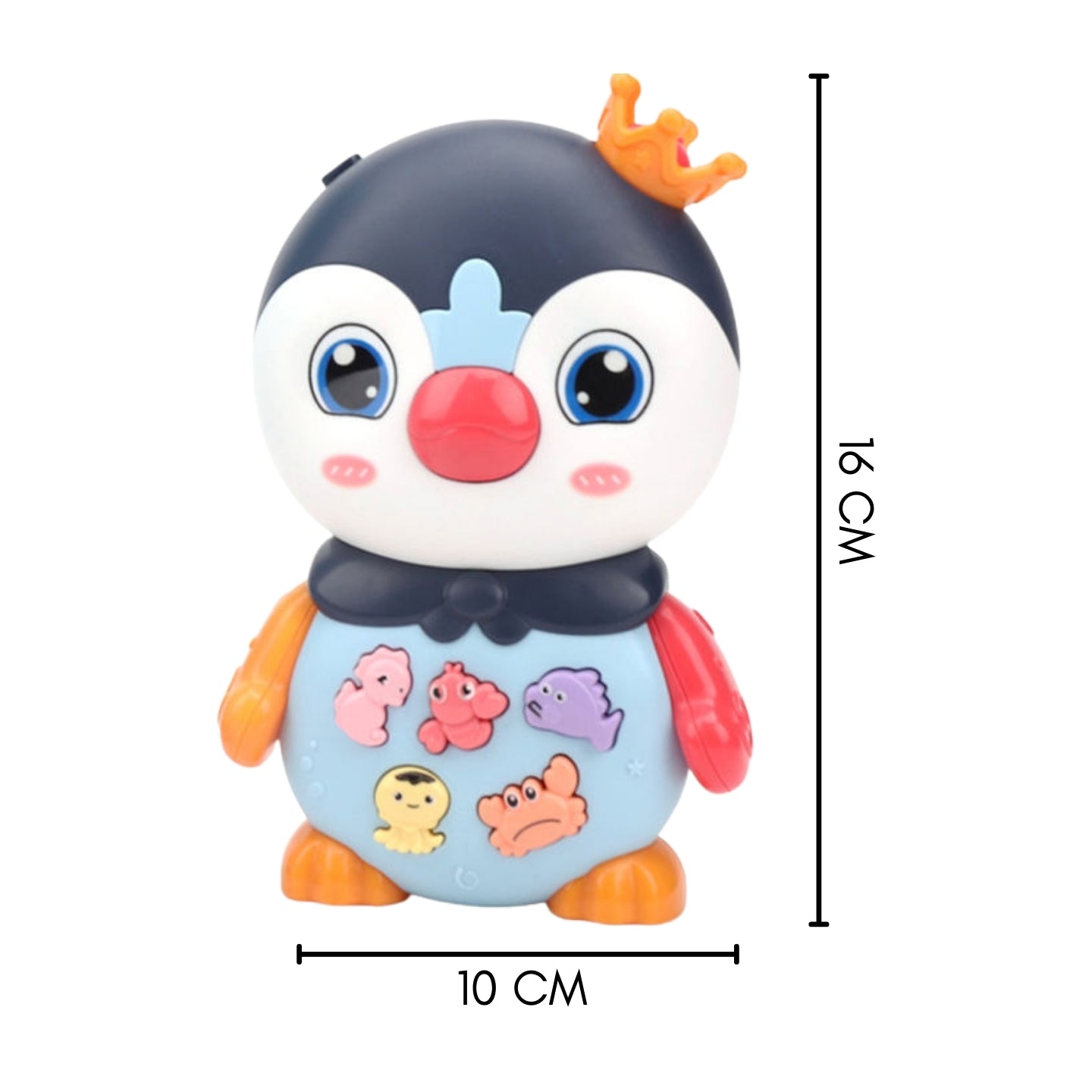 Little Angel-Baby Musical Penguin Toy with Lights & Sounds - Blue