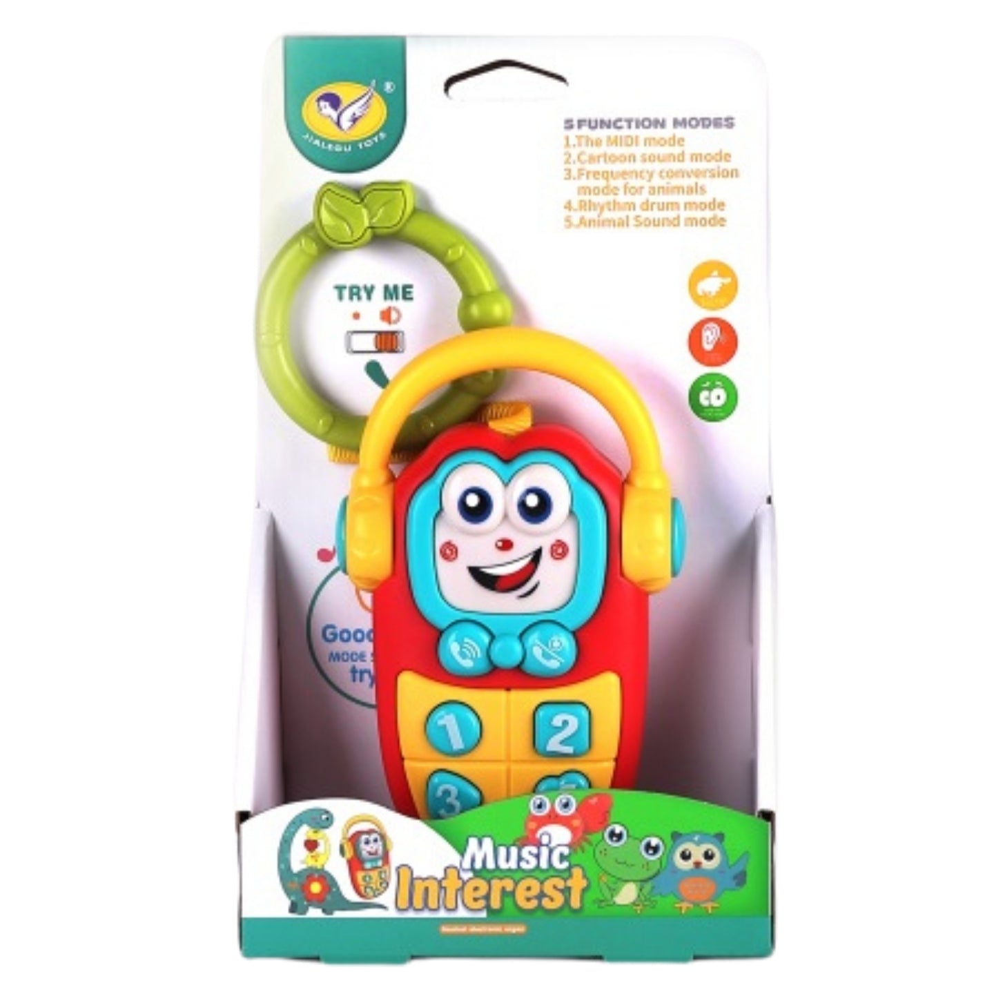 Little Angel-Baby Musical Phone Toy with Lights & Sounds for Infants - Yellow