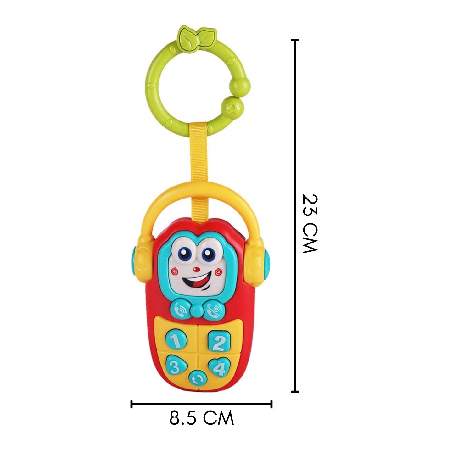 Little Angel-Baby Musical Phone Toy with Lights & Sounds for Infants - Yellow