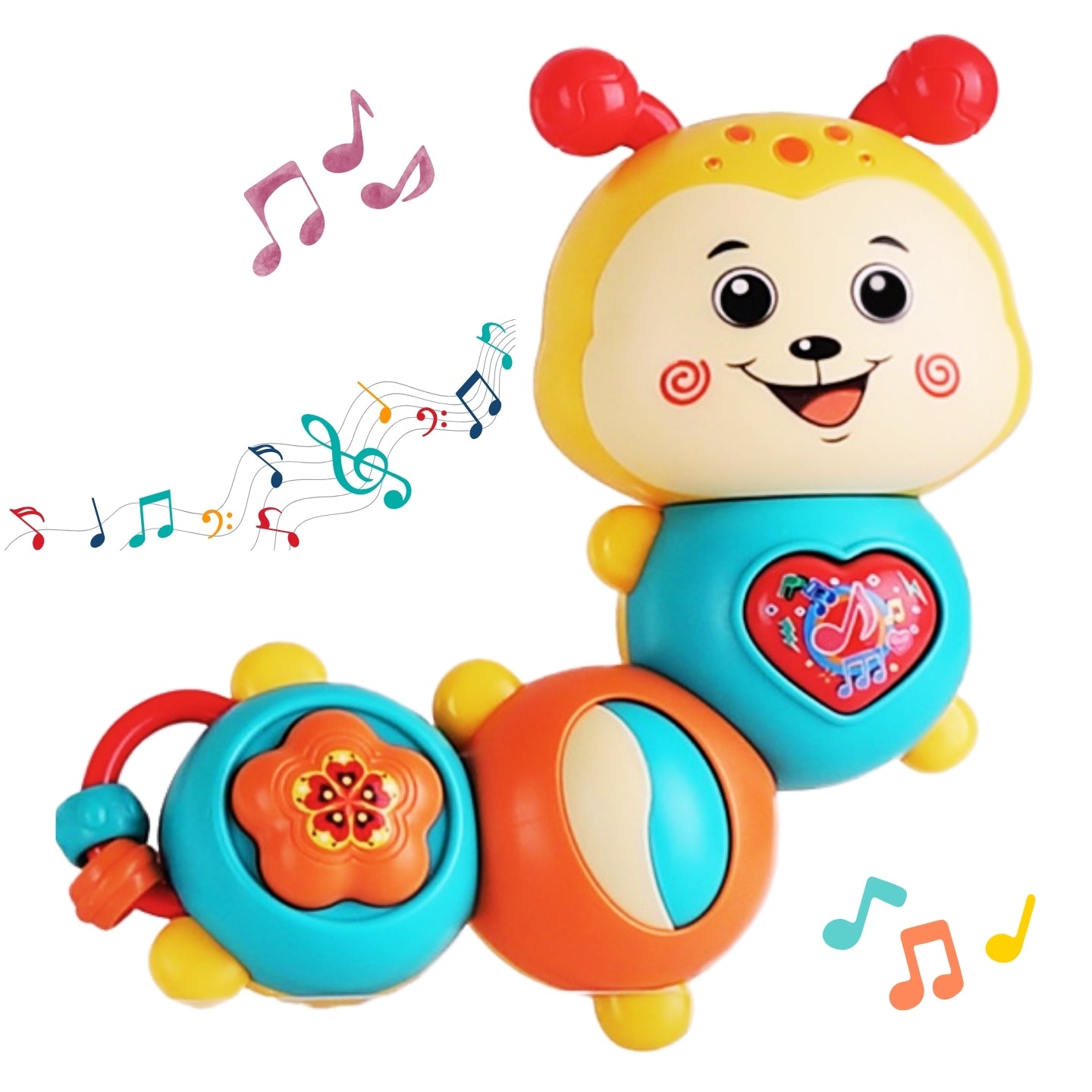 Little Angel Baby Musical Caterpillar Toy with Lights & Sounds - Yellow