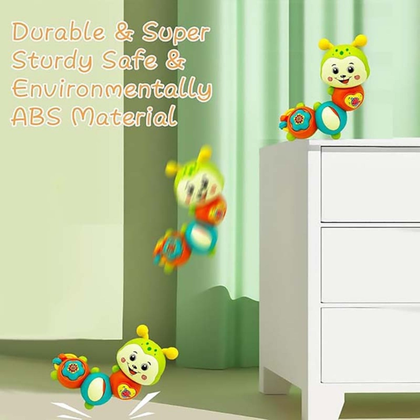 Little Angel Baby Musical Caterpillar Toy with Lights & Sounds - Yellow