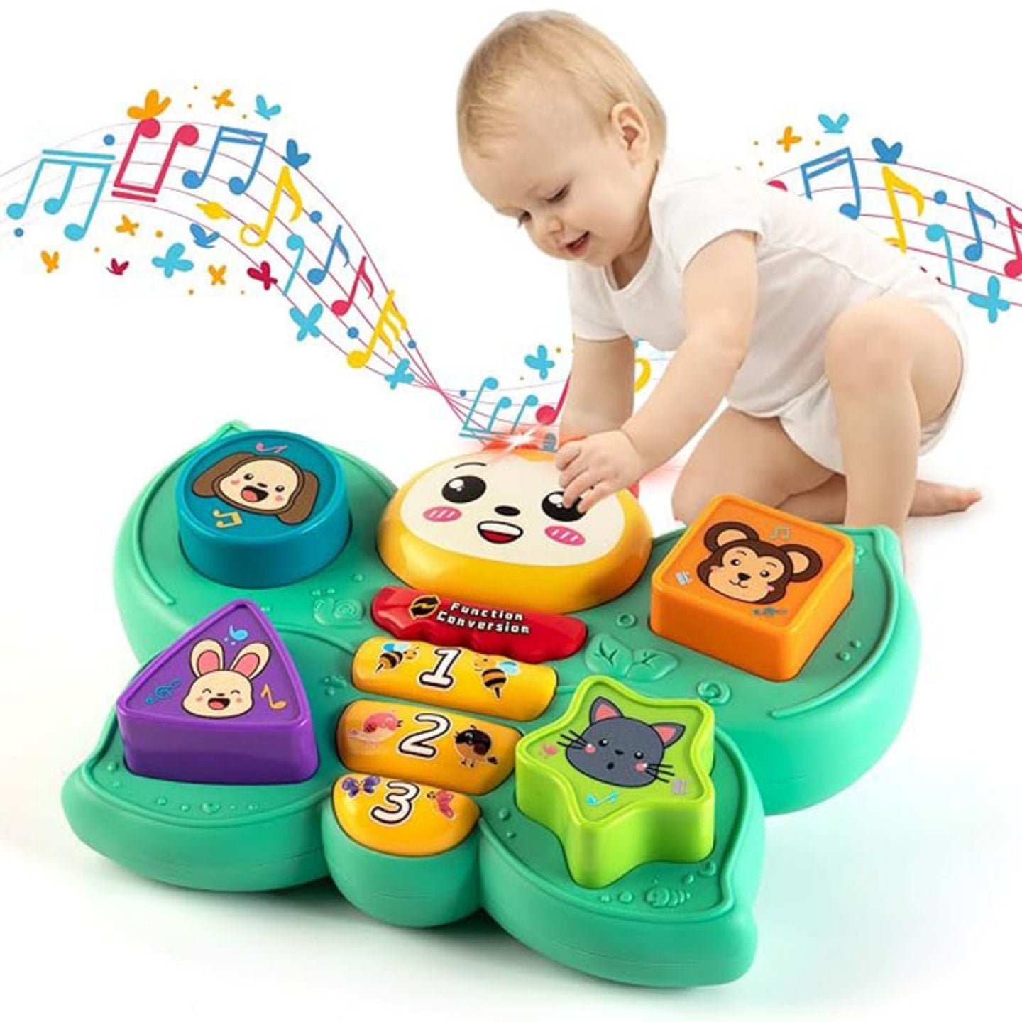 Little Angel-Baby Musical Butterfly Toy with Lights & Learning - Yellow