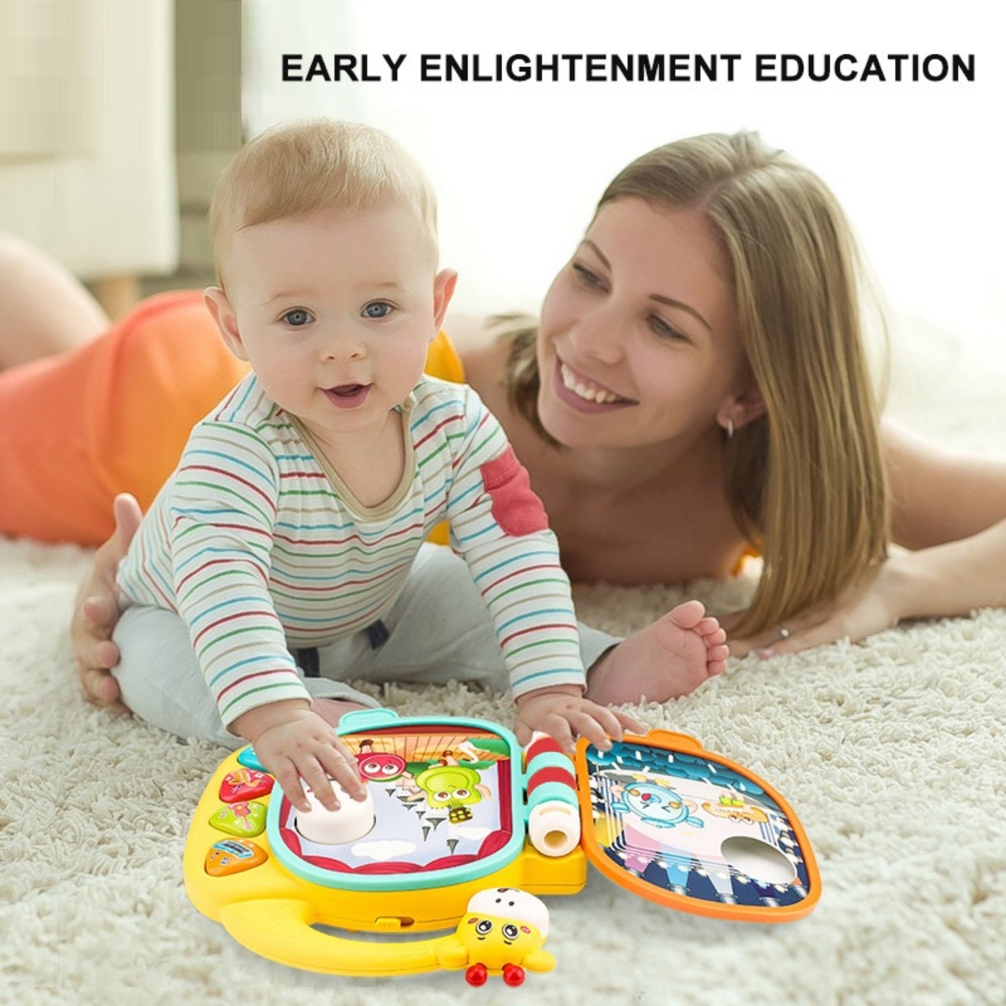 Little Angel-Baby Musical Butterfly Toy with Lights Sounds - Blue/Red