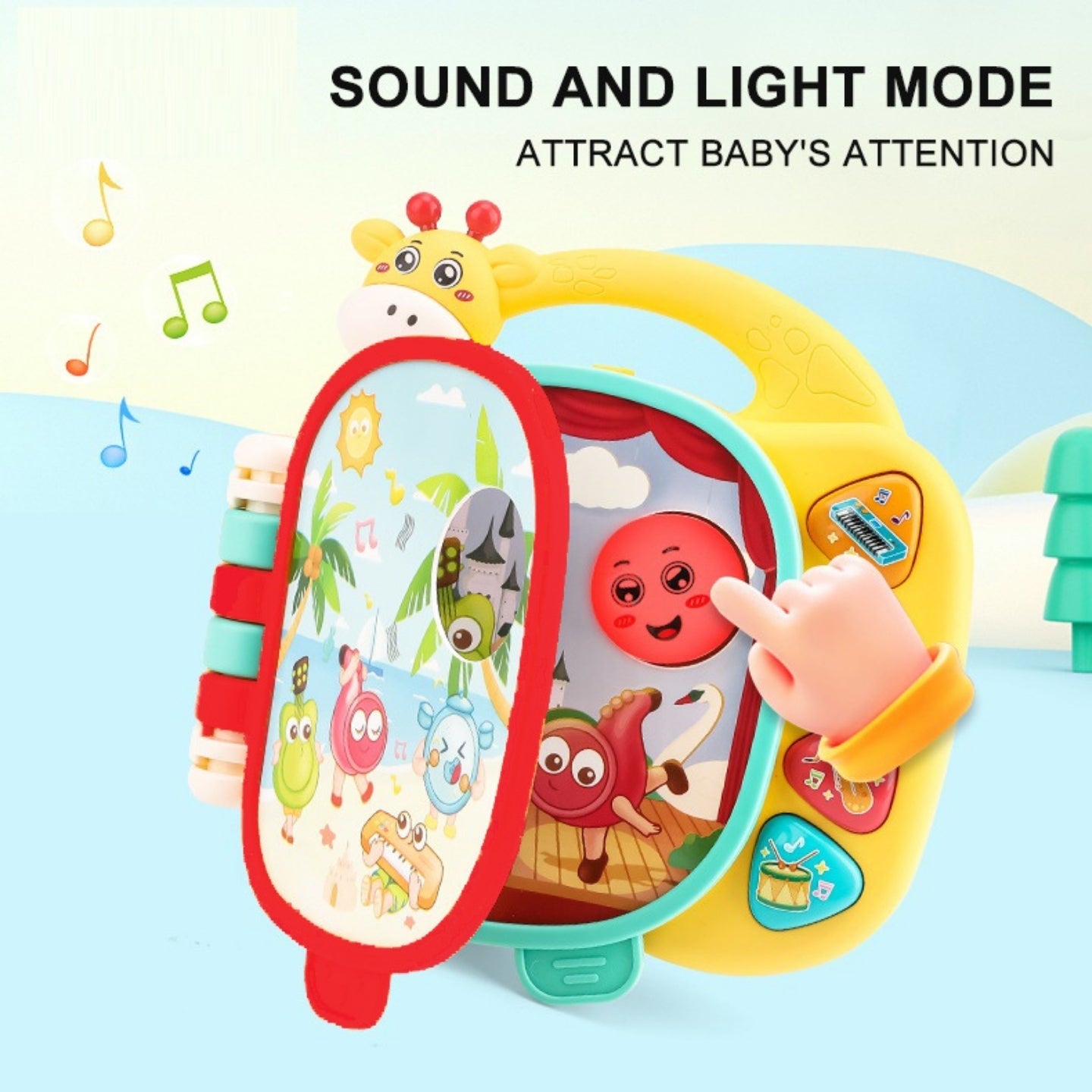 Little Angel-Baby Musical Butterfly Toy with Lights Sounds - Blue/Red