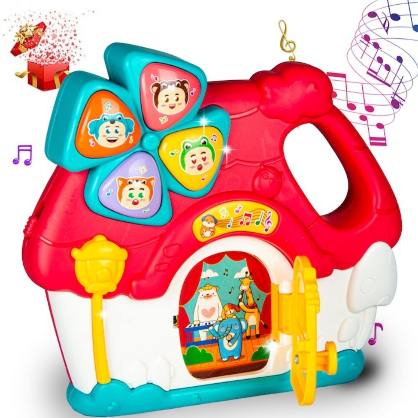Little Angel-Baby Musical Activity House Toy with Lights & Sounds - Red