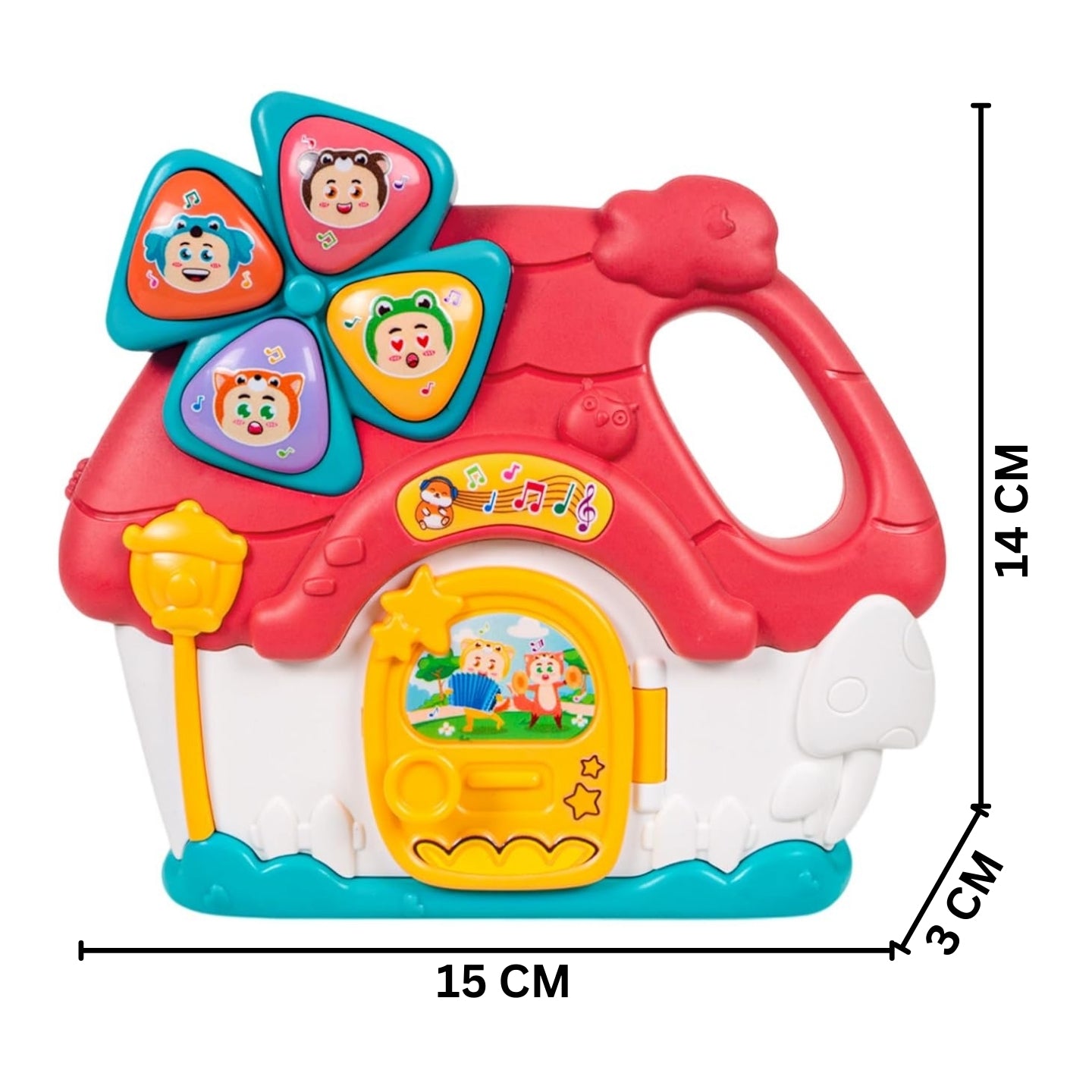 Little Angel-Baby Musical Activity House Toy with Lights & Sounds - Red