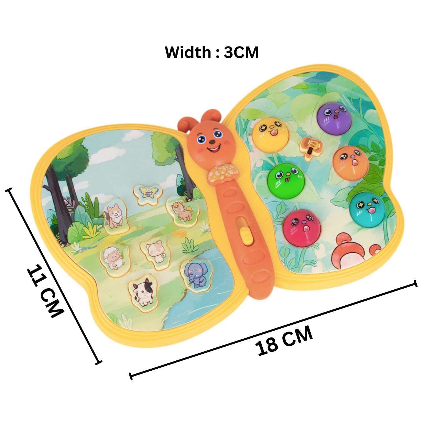 Little Angel-Baby Musical Butterfly Toy with Lights & Sounds - Orange/Yellow