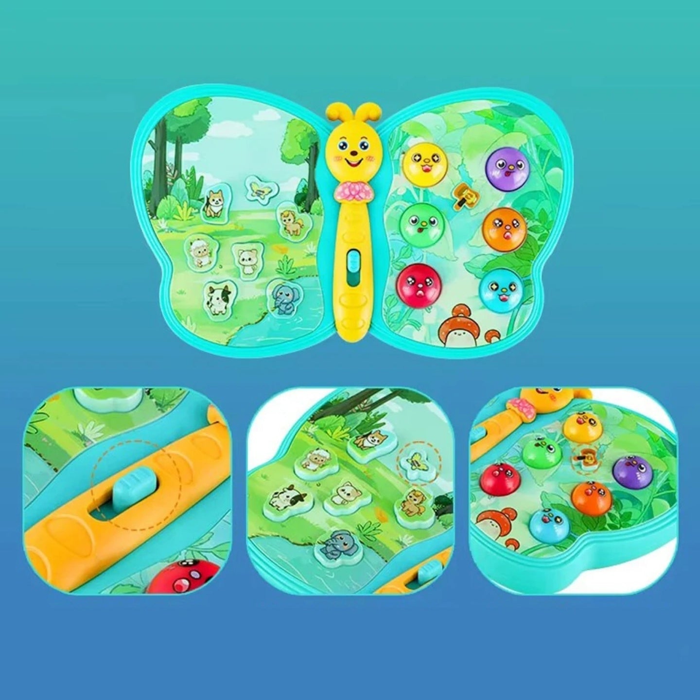 Little Angel-Baby Musical Butterfly Toy with Lights & Sounds - Orange/Yellow