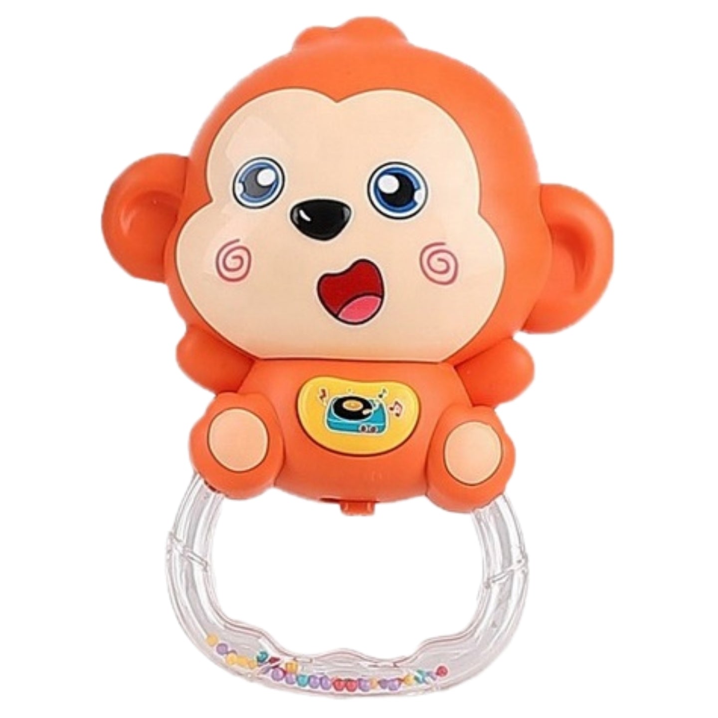 Little Angel-Baby Musical Rattle Monkey Toy for Infants Early Learning - Brown
