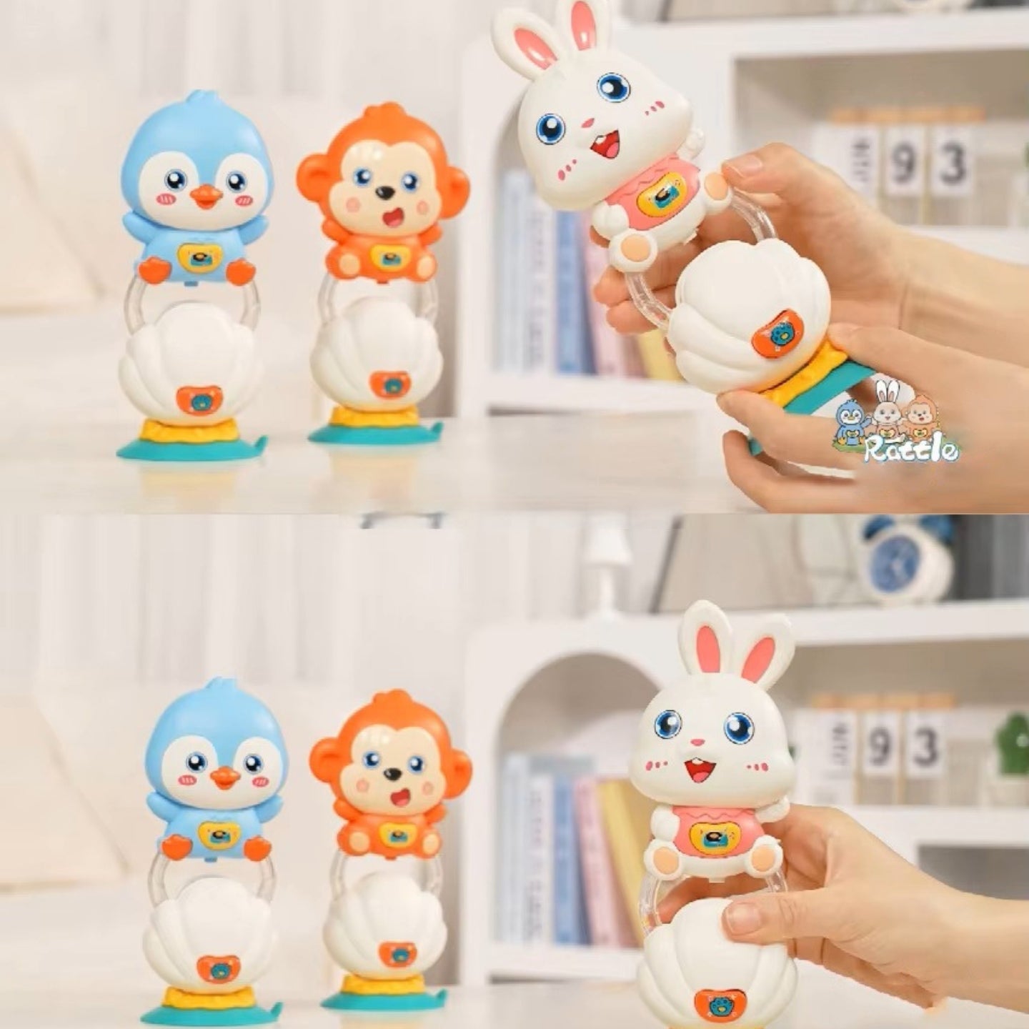 Little Angel-Baby Musical Stacking Toy with Lights for Infants - Blue