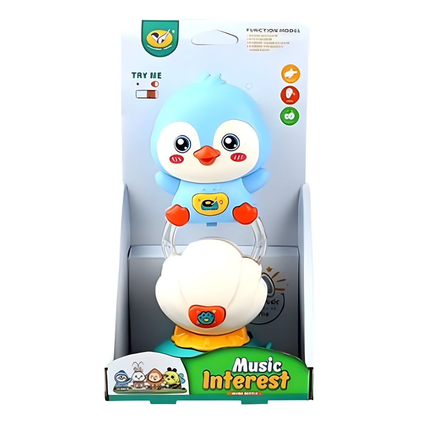 Little Angel-Baby Musical Stacking Toy with Lights for Infants - Blue