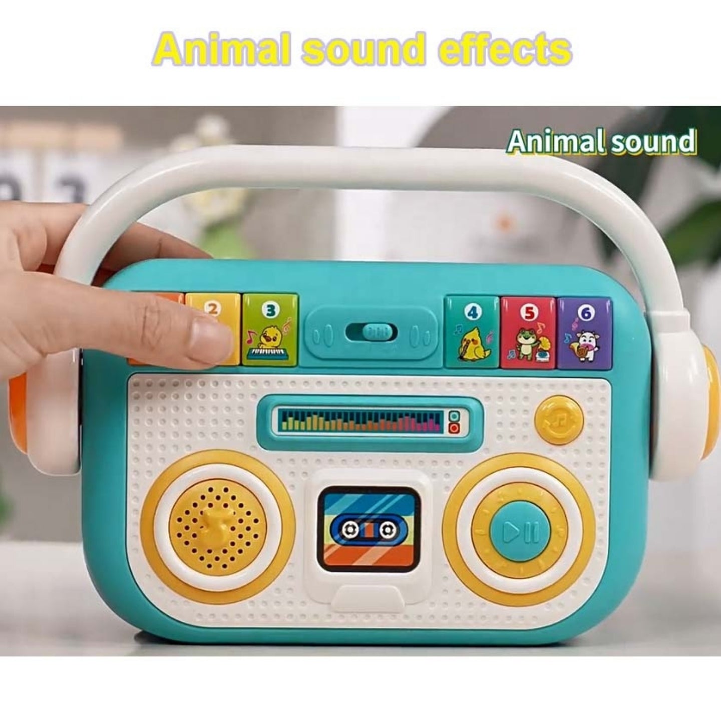 Little Angel-Baby Musical Learning Radio Toy with Lights and Sound -Green/Pink
