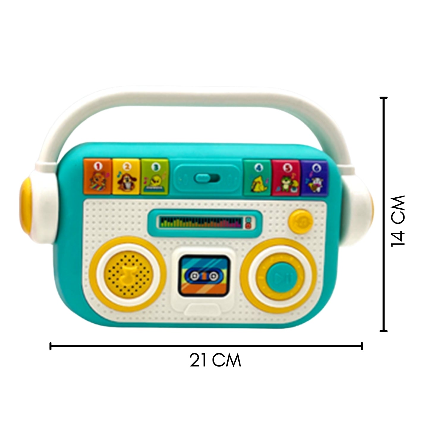 Little Angel-Baby Musical Learning Radio Toy with Lights and Sound -Green/Pink