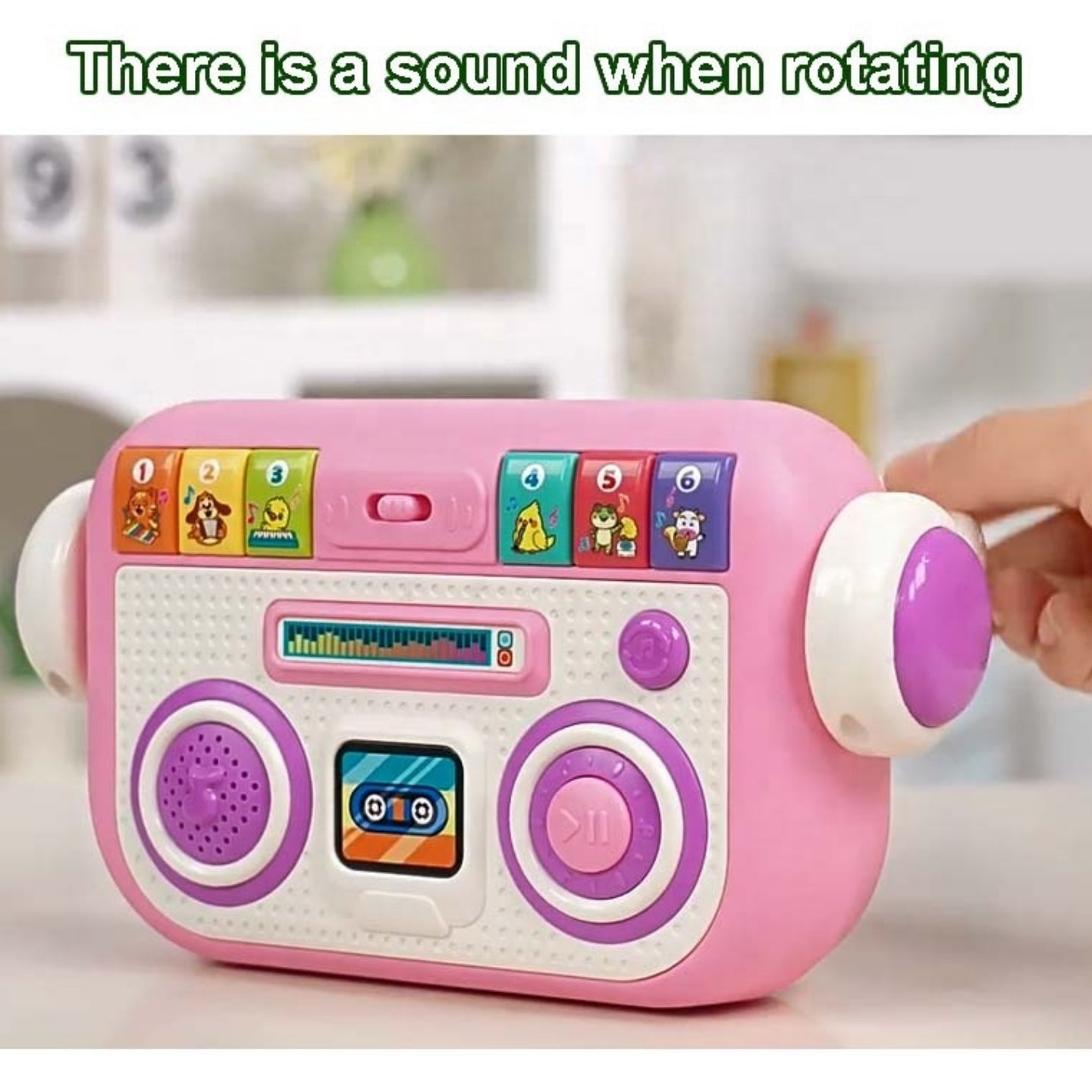 Little Angel-Baby Musical Learning Radio Toy with Lights and Sound -Green/Pink