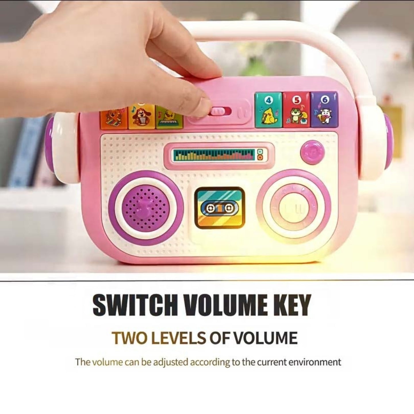 Little Angel-Baby Musical Learning Radio Toy with Lights and Sound -Green/Pink