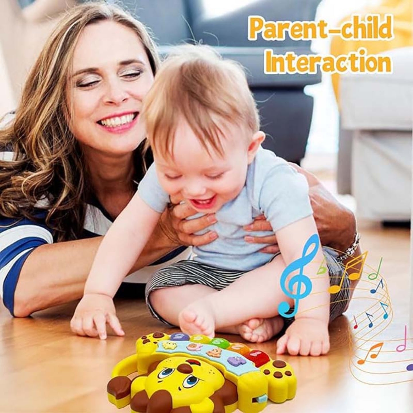 Little Angel-Baby Musical Piano Toy for Kids Educational Light Interactive Fun - Yellow