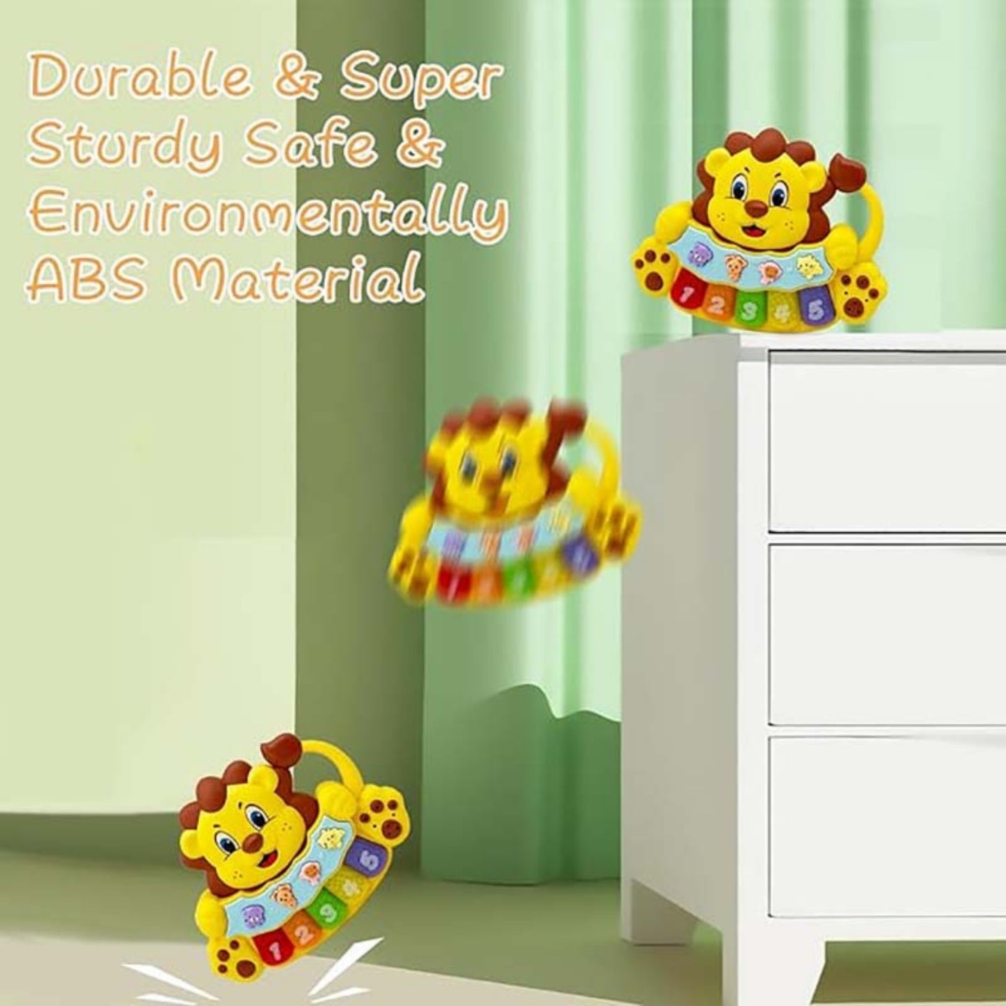 Little Angel-Baby Musical Piano Toy for Kids Educational Light Interactive Fun - Yellow