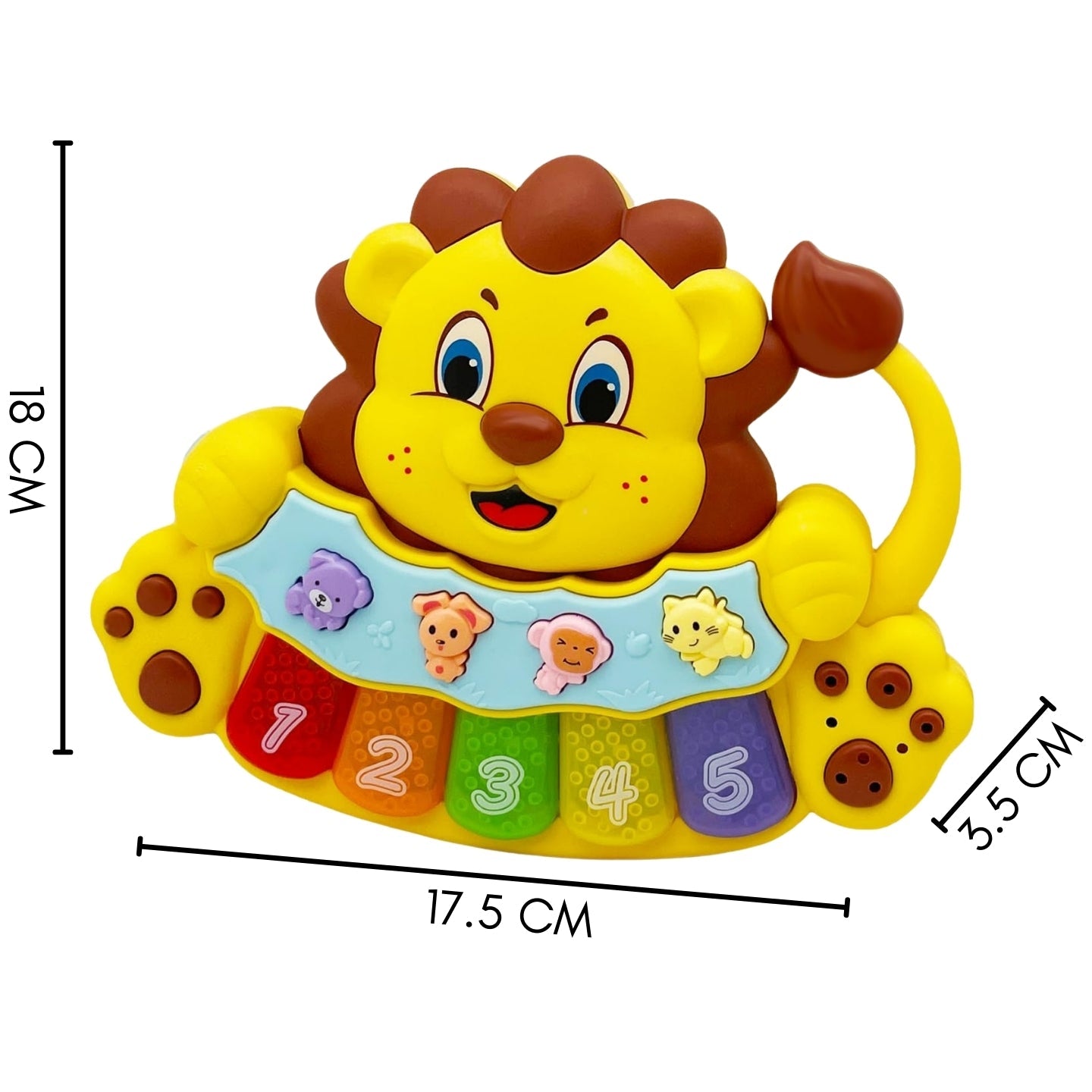 Little Angel-Baby Musical Piano Toy for Kids Educational Light Interactive Fun - Yellow