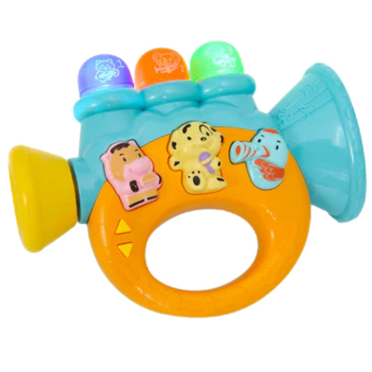 Little Angel-Baby Musical Rattle Toy with Lights & Sounds - Orange