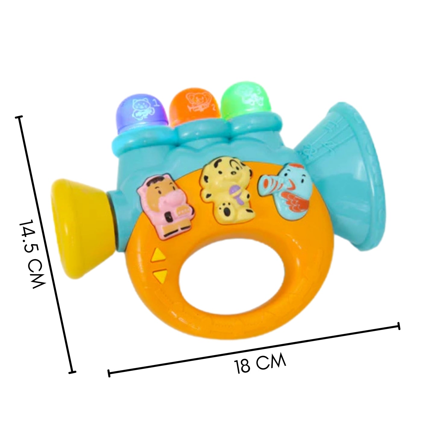 Little Angel-Baby Musical Rattle Toy with Lights & Sounds - Orange