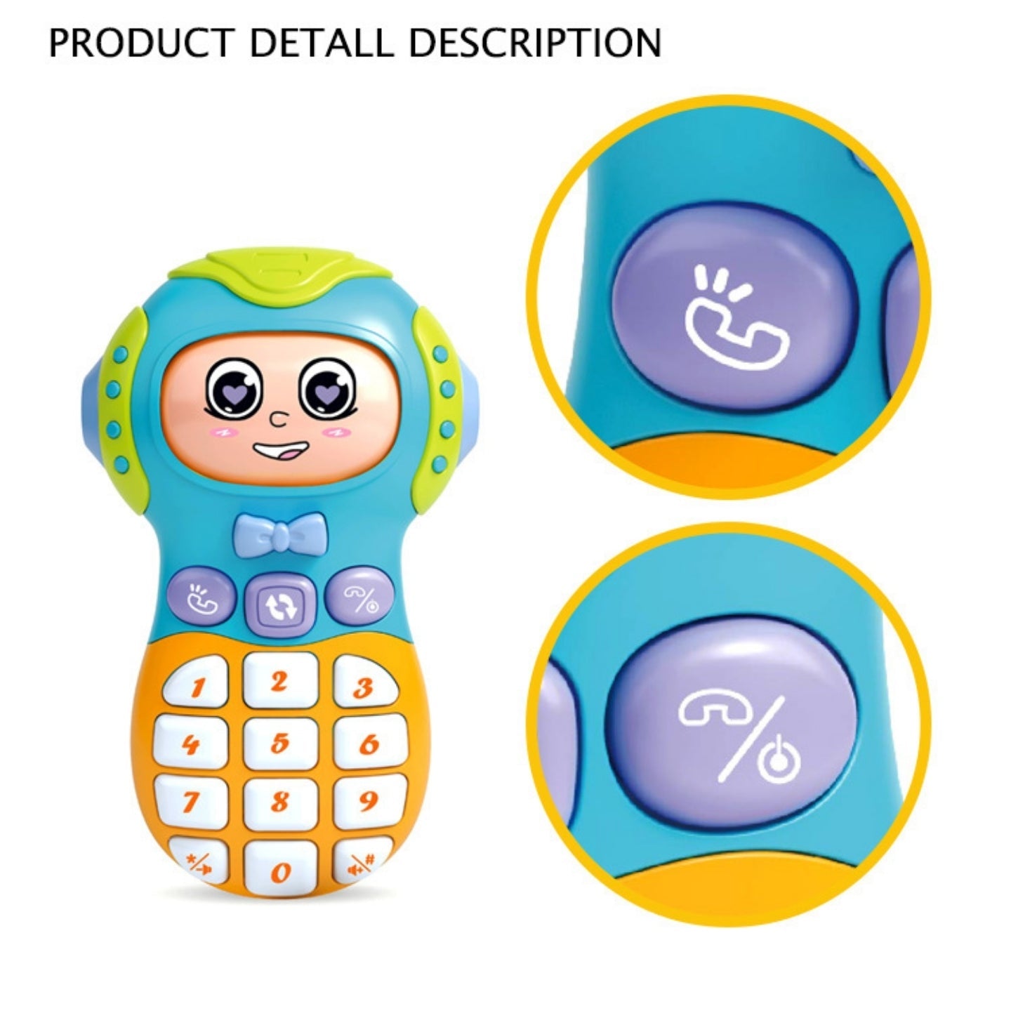 Little Angel-Educational Musical Phone Toy for Toddlers - Blue