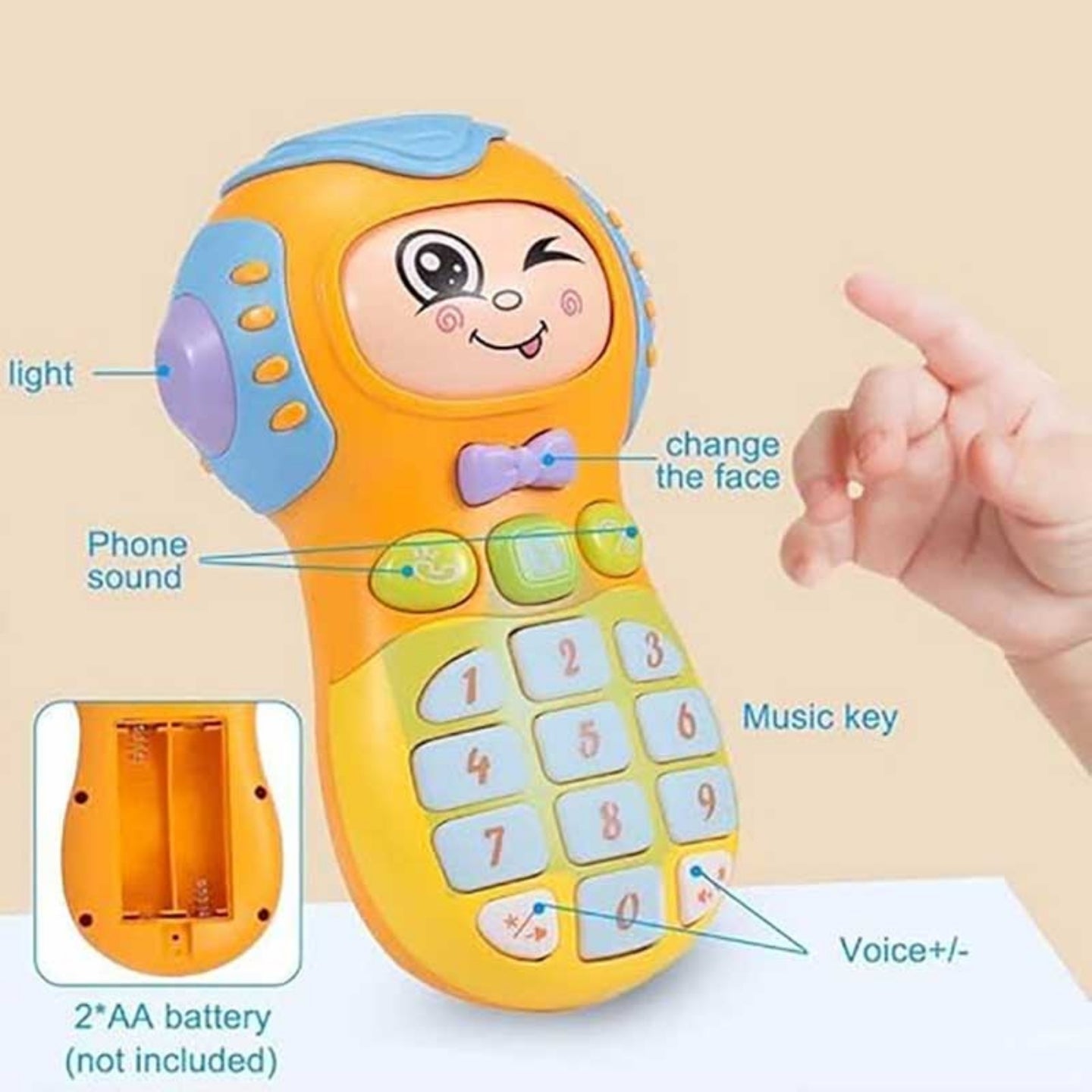 Little Angel-Educational Musical Phone Toy for Toddlers - Blue