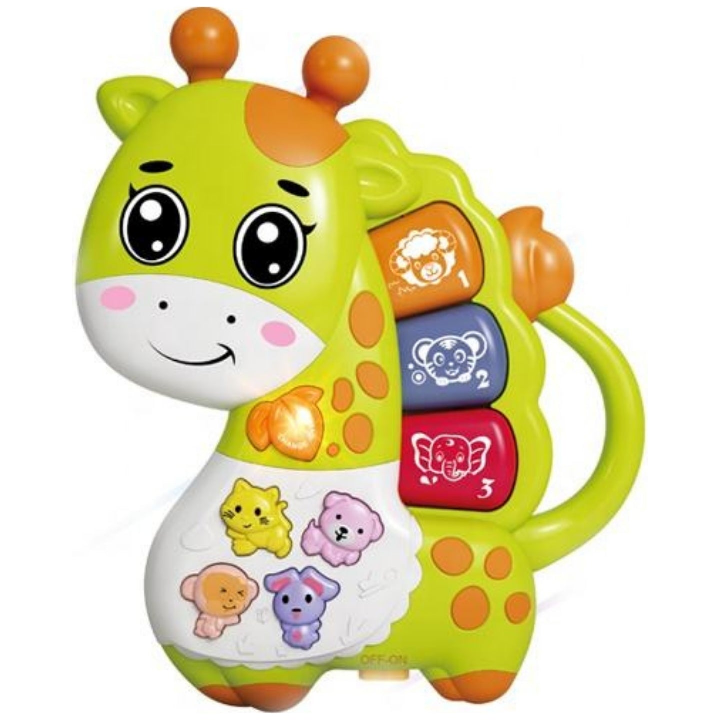 Little Angel-Baby Musical Giraffe Toy for Early Learning - Green/Yellow