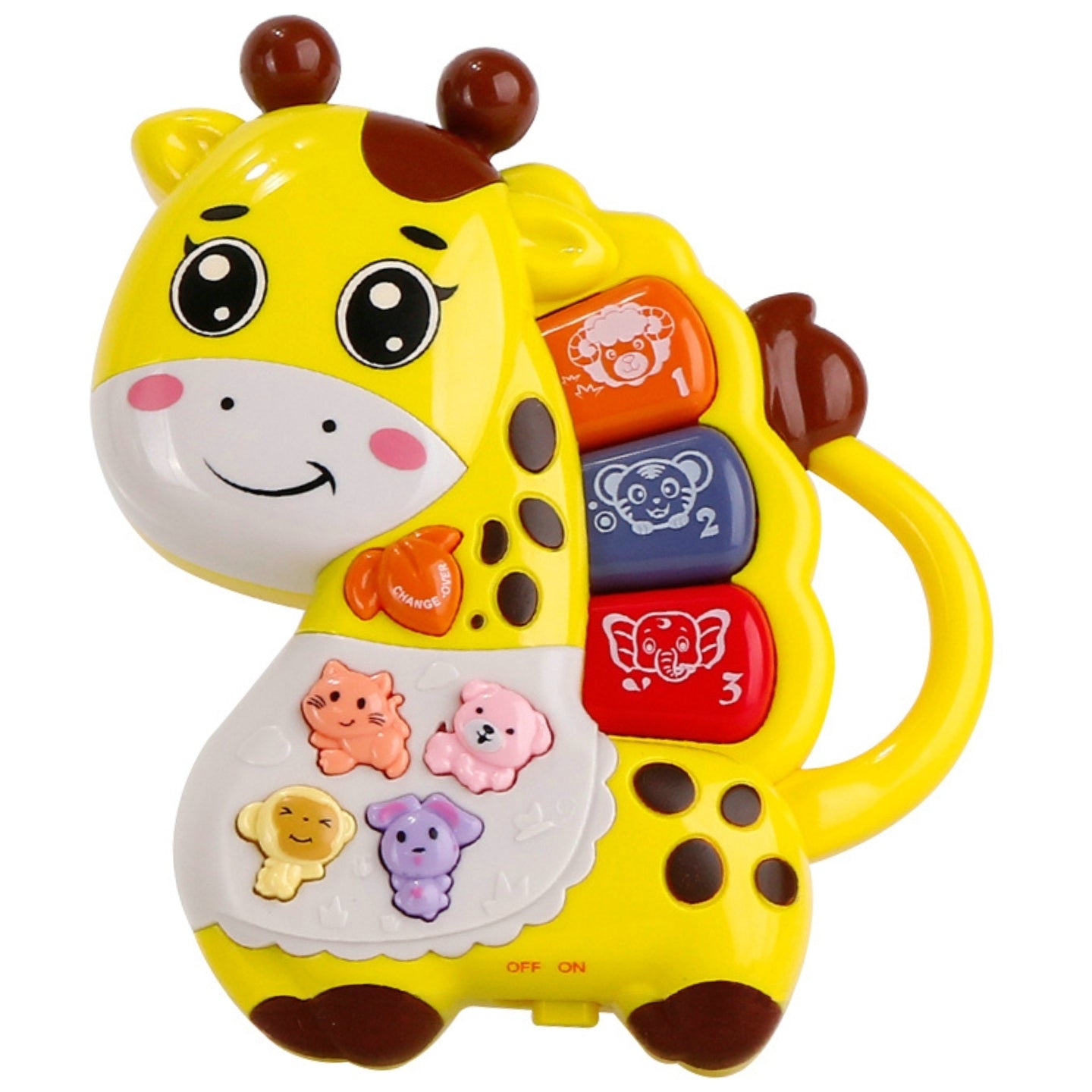 Little Angel-Baby Musical Giraffe Toy for Early Learning - Green/Yellow