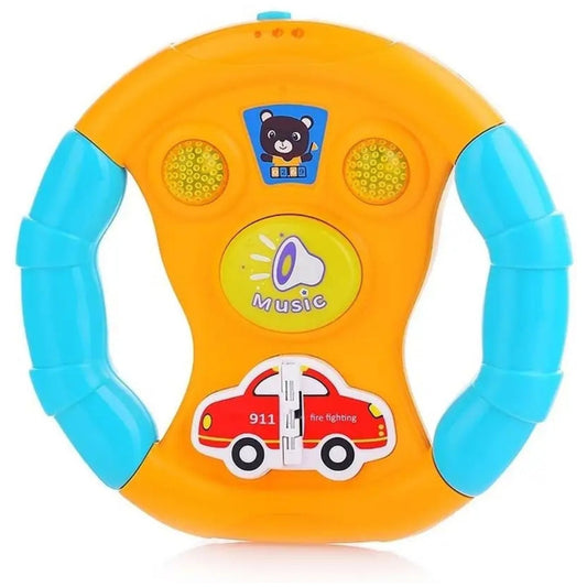 Little Angel-Baby Musical Steering Wheel Toy with Lights - Yellow
