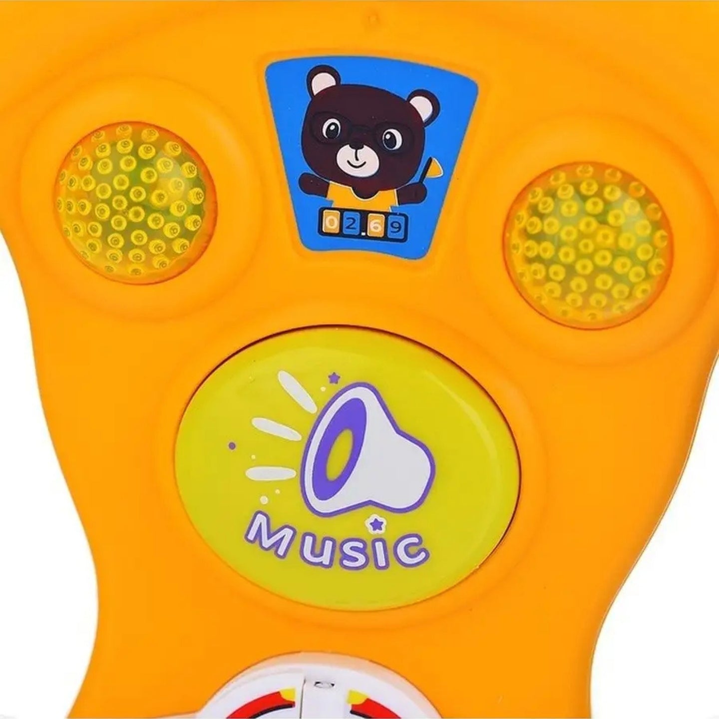 Little Angel-Baby Musical Steering Wheel Toy with Lights - Yellow