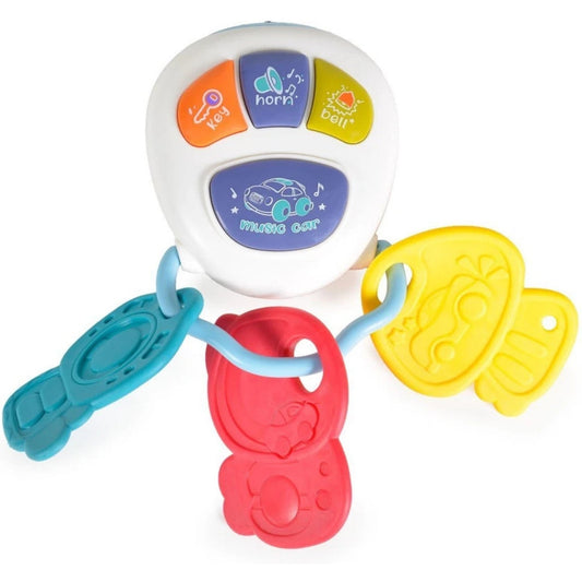Little Angel-Baby Musical Remote & Key Rattle Toy for Early Learning Fun - White