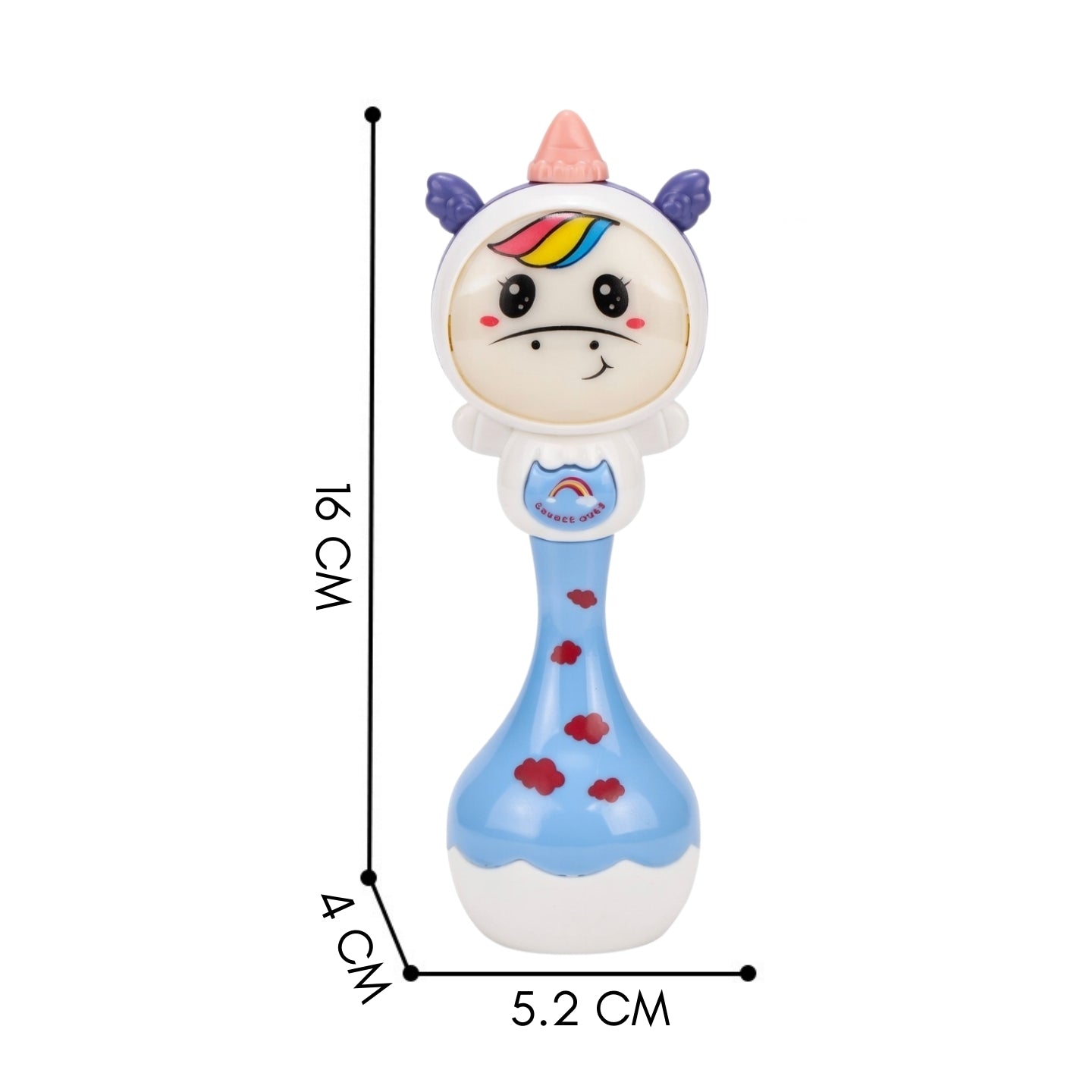 Little Angel-Baby Musical Rattle Toy Unicorn for Infants - Blue