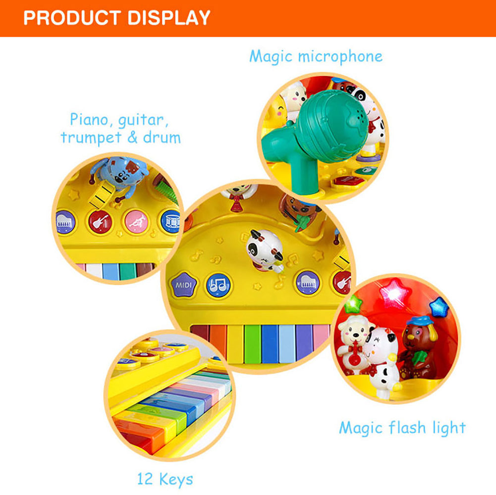 Goodway - Baby Toys Musical Piano Toy for 2+ Years - Yellow