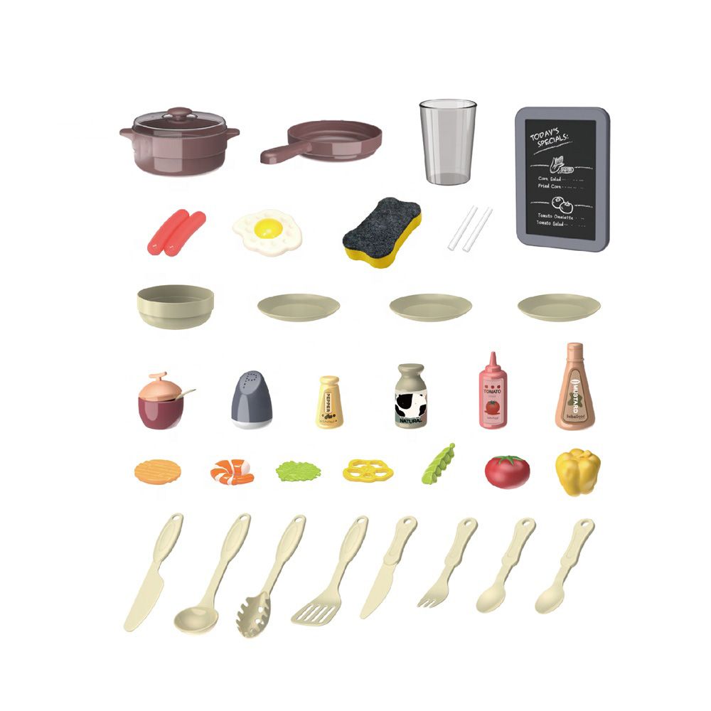 Beibe Good Electric Kitchen With 36 Accessories - Dark Green
