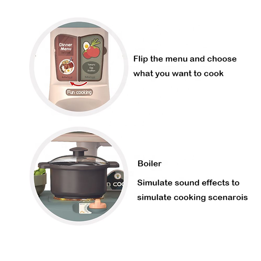 Beibe Good Electric Kitchen With 29 Accessories - Dark Green
