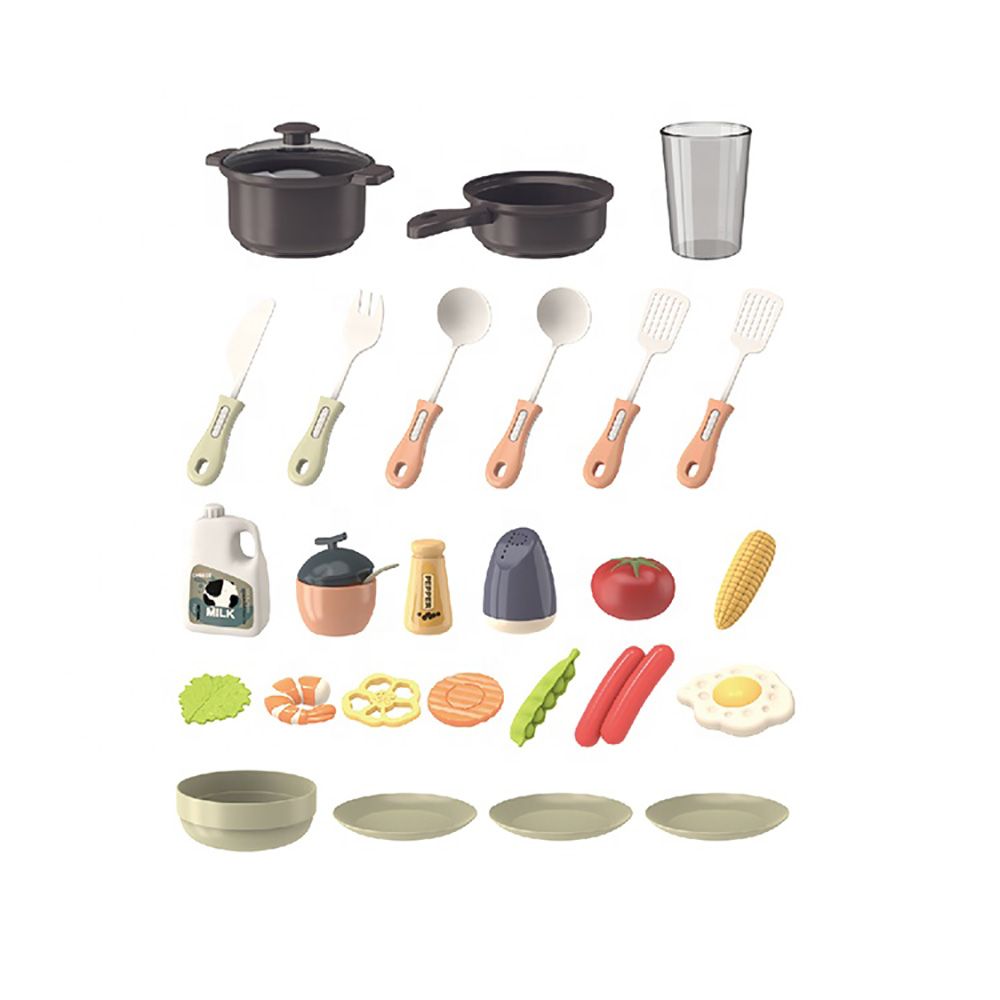 Beibe Good Electric Kitchen With 29 Accessories - Dark Green
