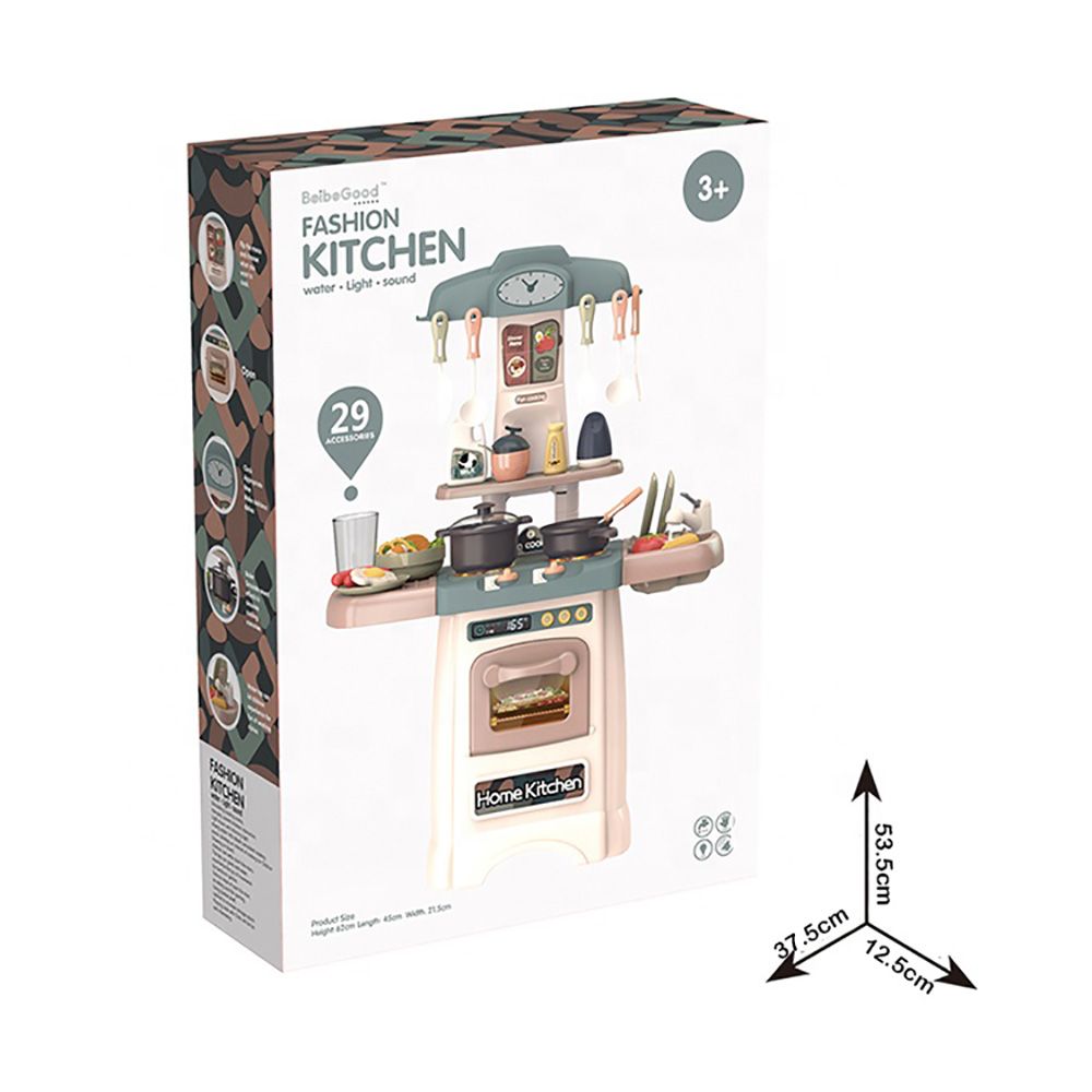 Beibe Good Electric Kitchen With 29 Accessories - Dark Green