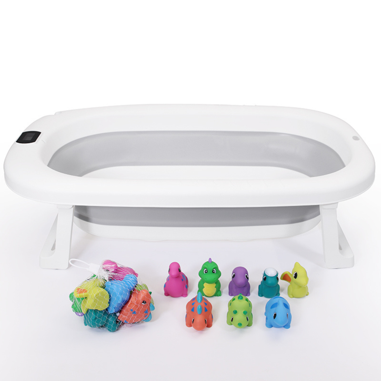 Little Angel - Baby Foldable Bath Tub With Anti Slip Base - Grey