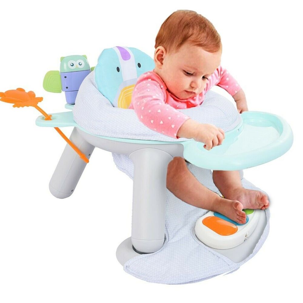 Little Angel - Baby Feeding Chair 2-In-1 Booster Seat & Activity Center - Blue