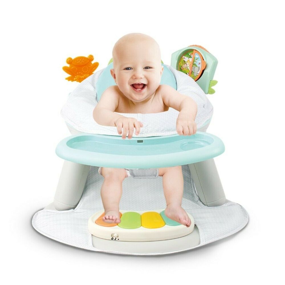 Little Angel - Baby Feeding Chair 2-In-1 Booster Seat & Activity Center - Blue