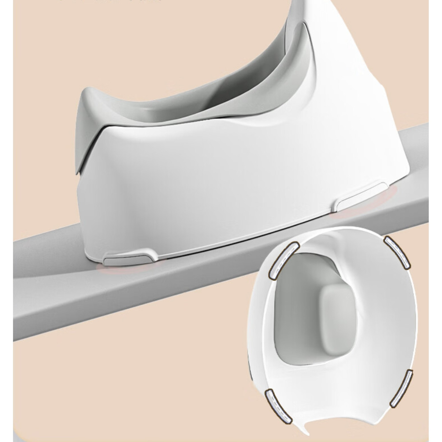 Little Angel - Baby Potty Training Seat With Backrest - White