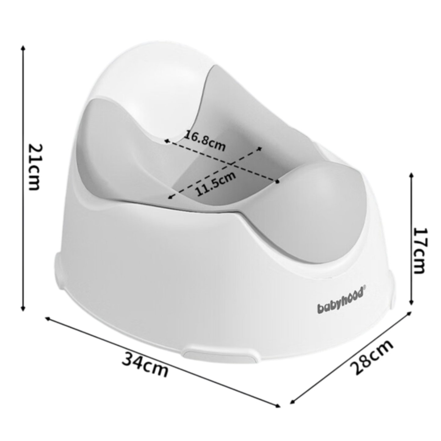 Little Angel - Baby Potty Training Seat With Backrest - White