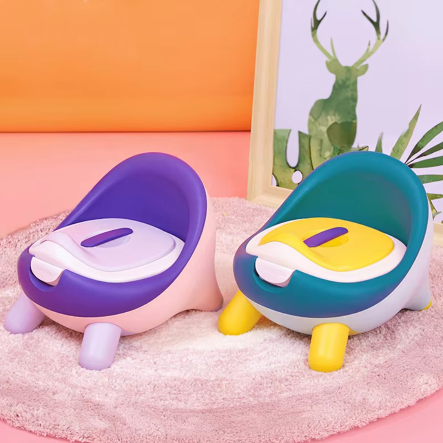 Little Angel - Baby Potty Training Seat With Lid & Backrest