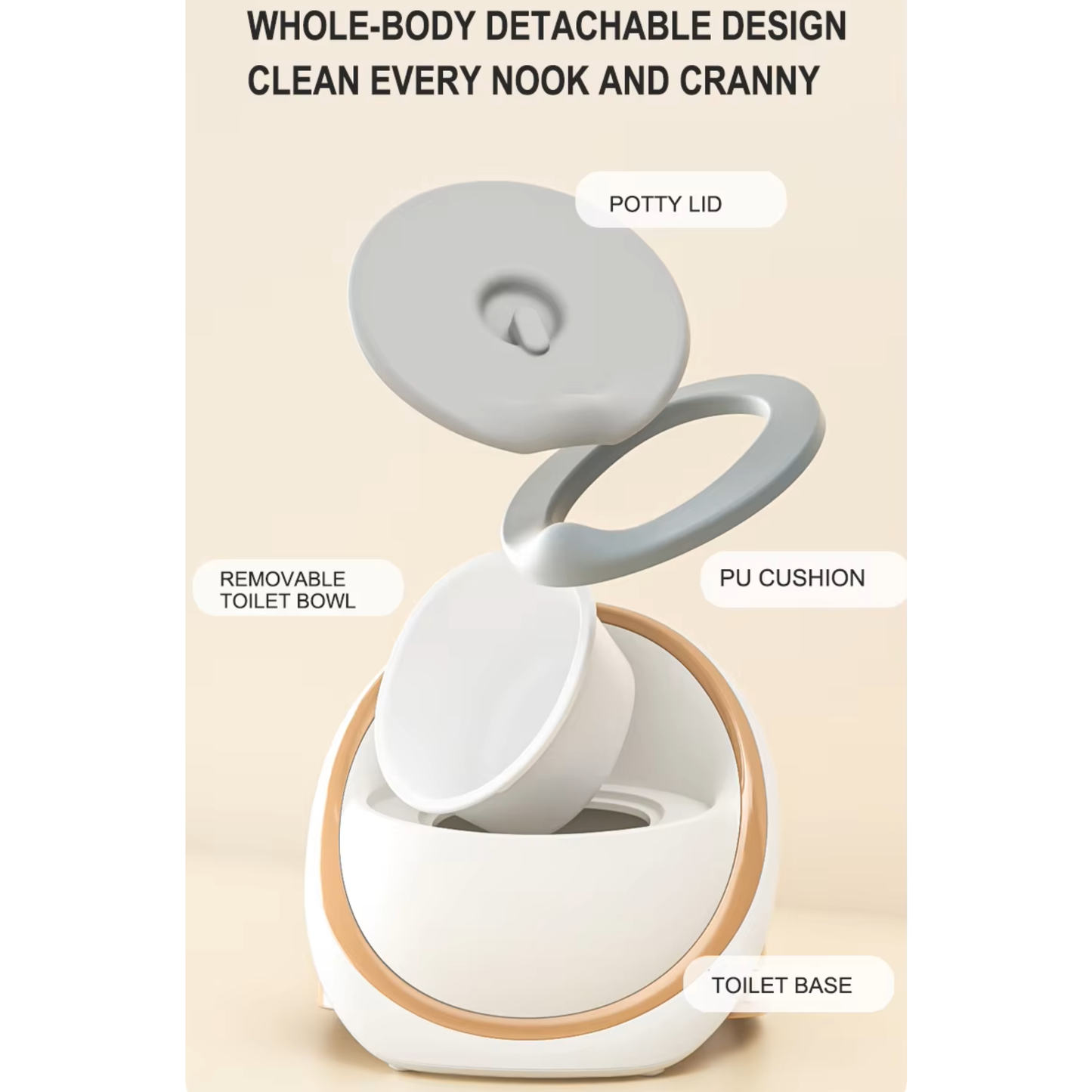 Little Angel - Baby Potty Chair With Lid & Comfortable Seat