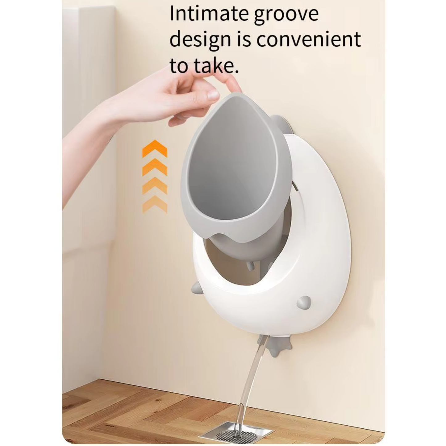 Little Angel -Baby Wall Mounted Potty Training Urinal - Grey