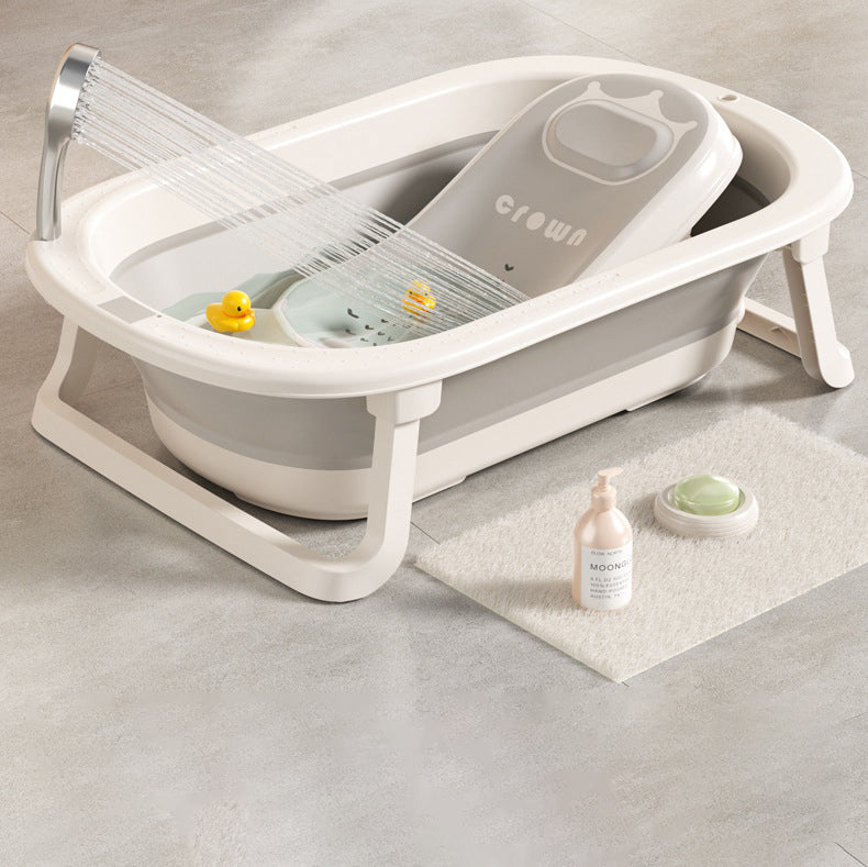 Little Angel - Baby Foldable Bath Tub With Support Seat -Grey