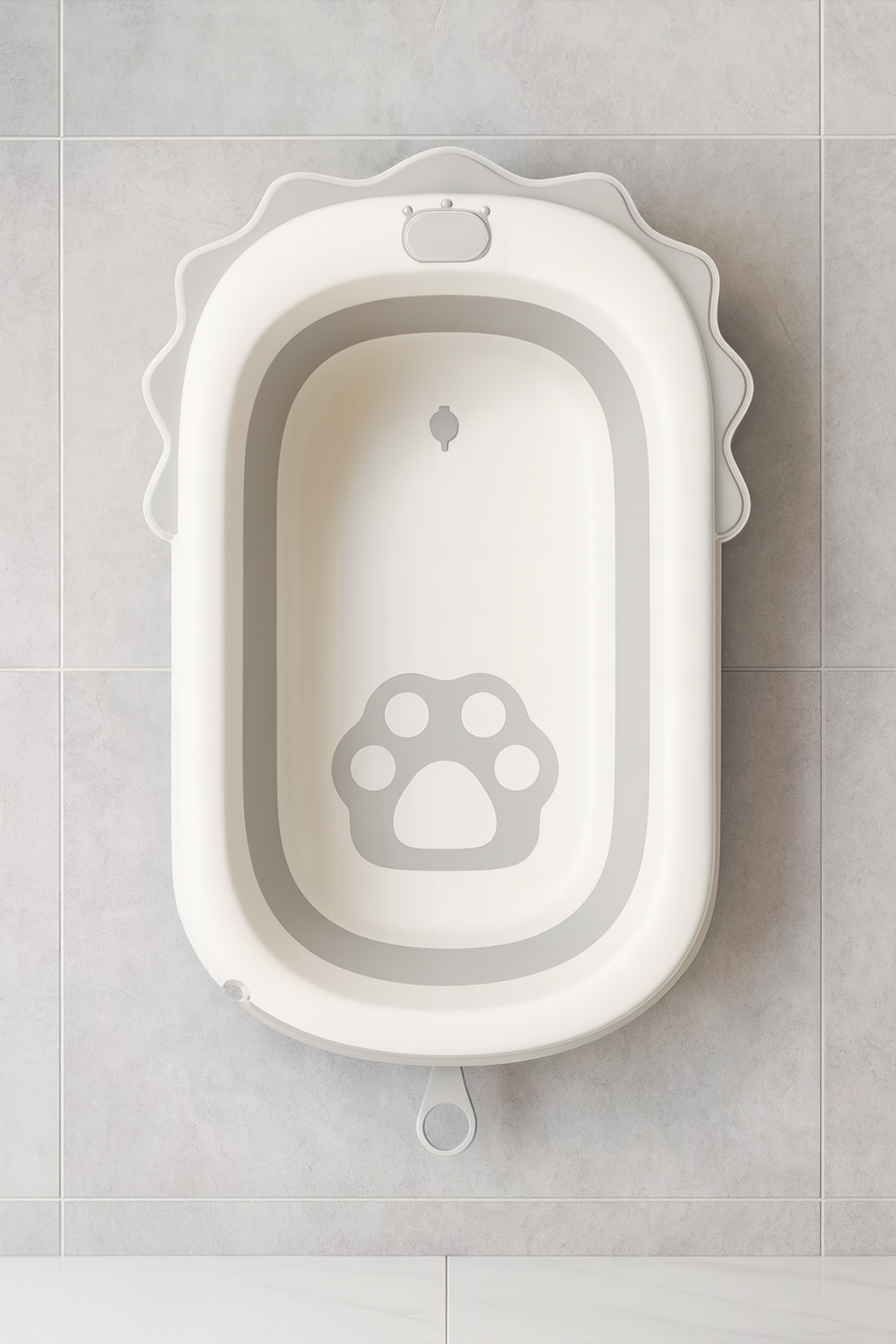 Little Angel - Baby Foldable Bath Tub With Support Seat -Grey