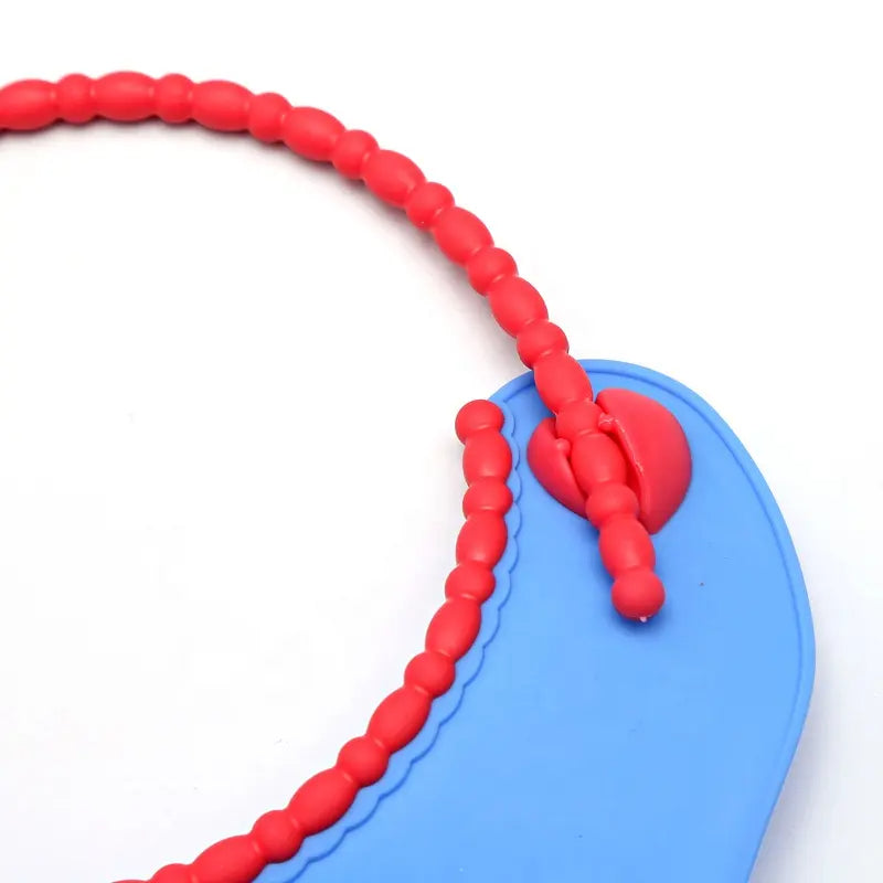Little Angel - Baby Silicone Bib With Food Catcher - Blue/Green/pink