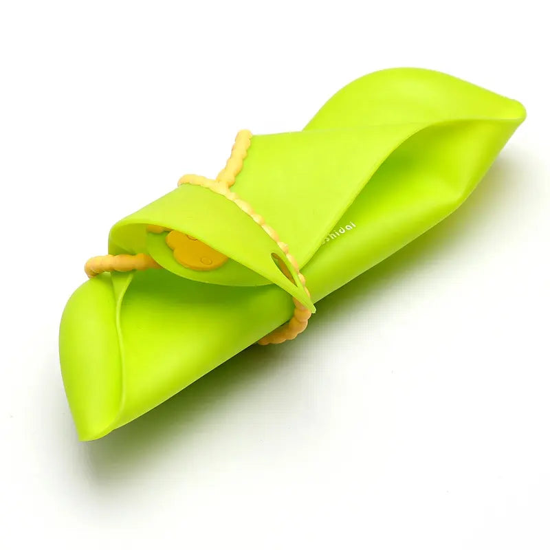 Little Angel - Baby Silicone Bib With Food Catcher - Blue/Green/pink